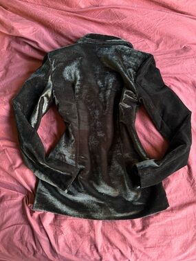 PrettyLittleThing Black Velvet Blazer Jacket